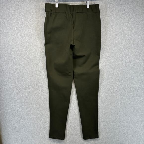 Slimming Options Pants Womens Size S Green Rayon Blend Two Zip Front Ankle - Picture 2 of 10